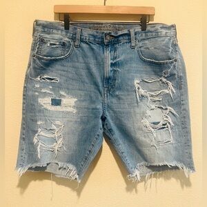 American Eagle Mens Denim Shorts Distressed size 38